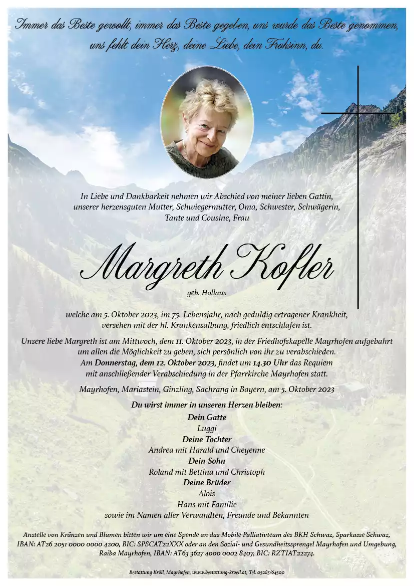 Parte von Margreth Kofler